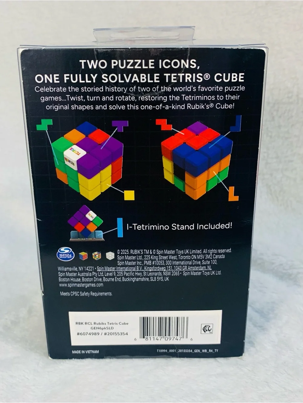 Rubik’s /Tetris Cube, Classic Tetris Tetriminos, Brain Teaser Puzzle